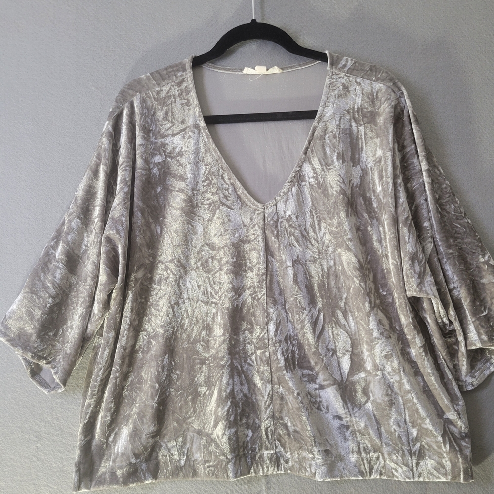 Elegant Silver Women's Top